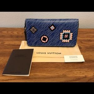 Louis Vuitton Azteque Zipy Wallet in Denim